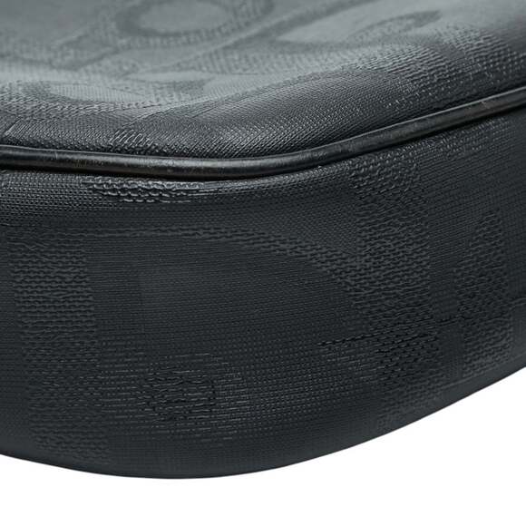 CHRISTIAN DIOR Black Leather Trotter Shoulder Bag